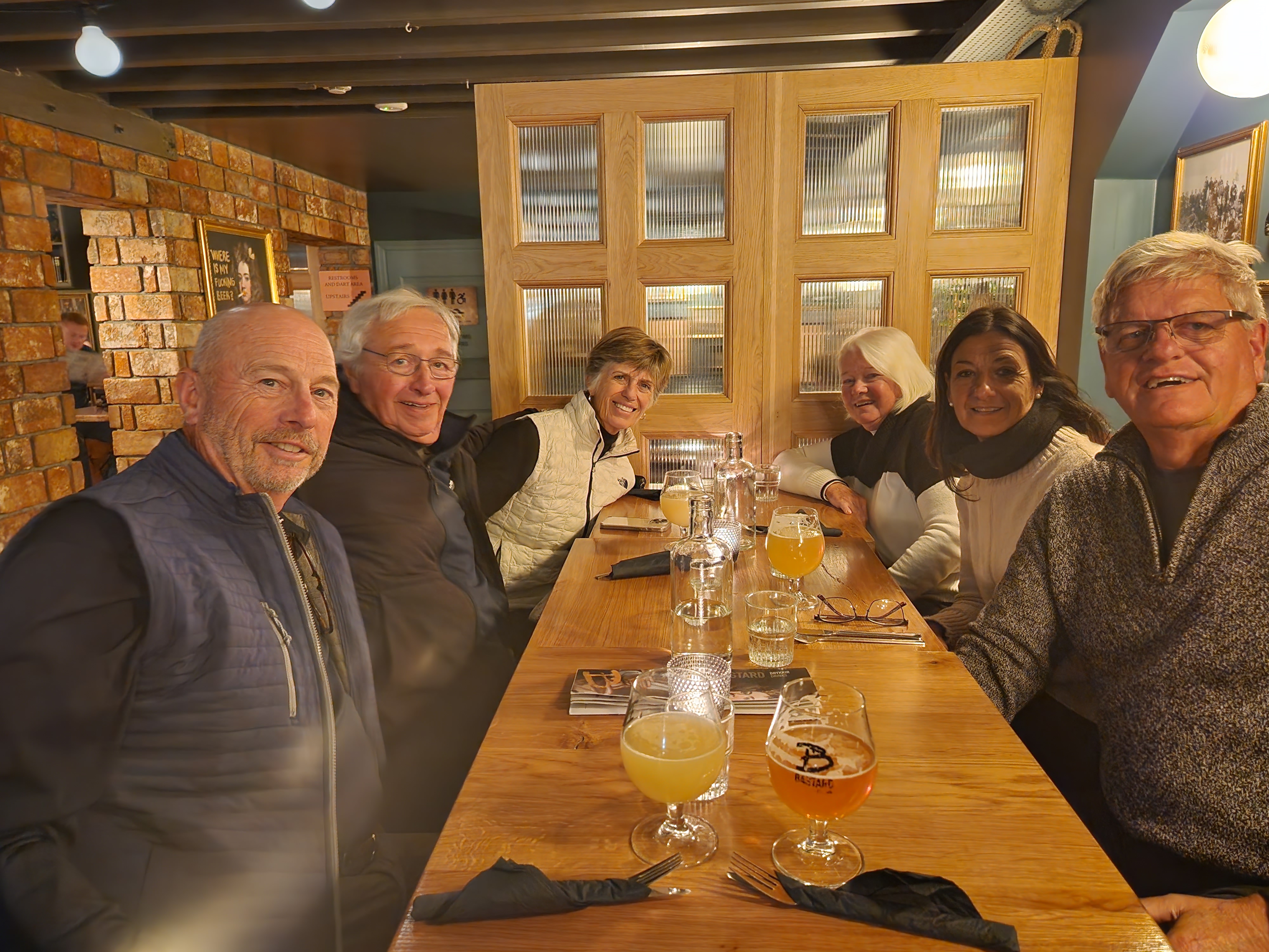 Wild Dunes members enjoying dinner and drinks in Iceland